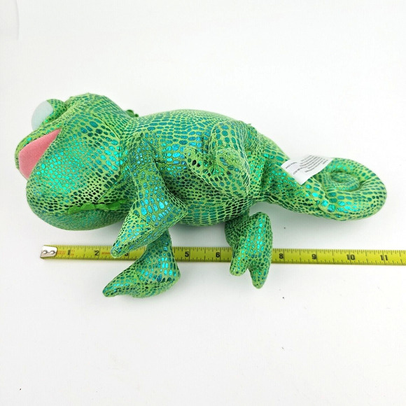 Disney PARKS Rapunzel Pascal 12 Inch Plush Chameleon With Metallic Fabric - Picture 9 of 10